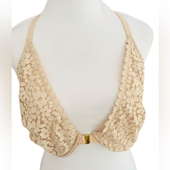 DOBREVA Ivory floral lace underwire bralette size 38E. (DD) - Picture 1 of 10